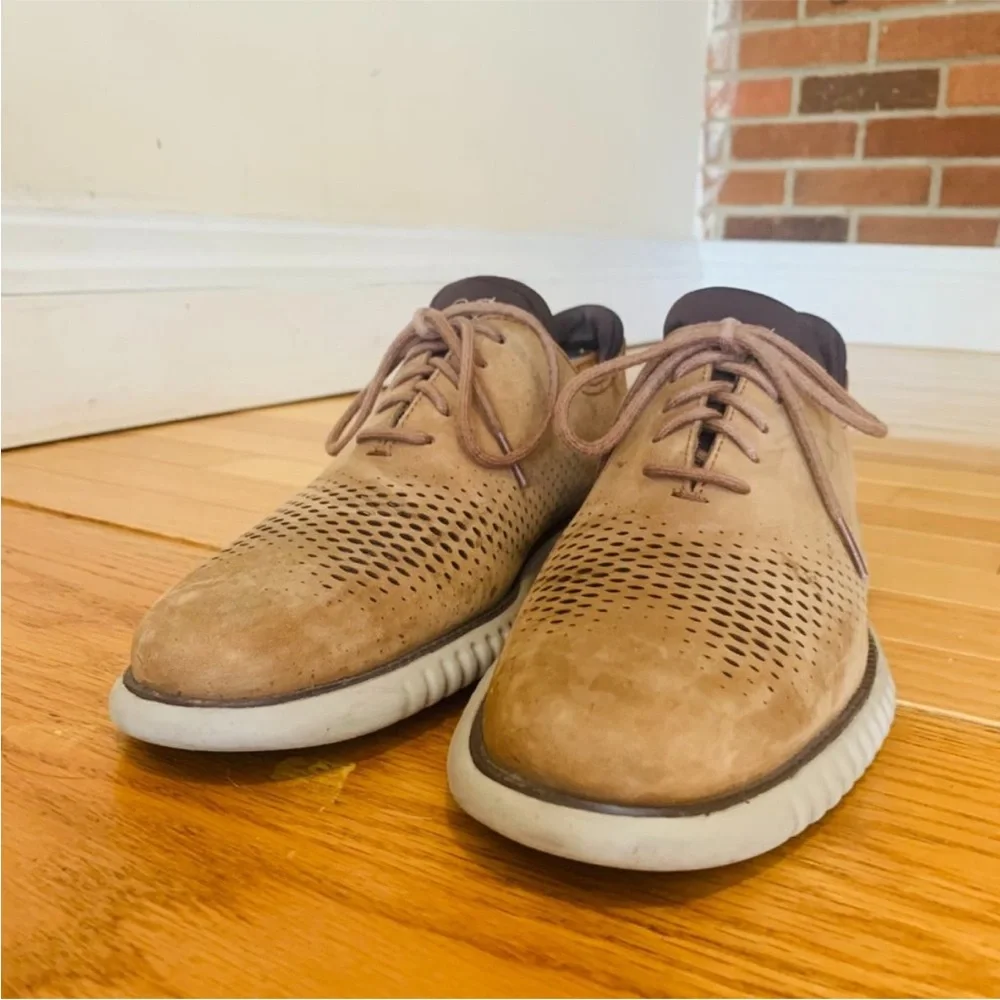 COLE Haan ZEROGRAND 2.0 Oxford Shoes Brown Nubuck Mens 9 M